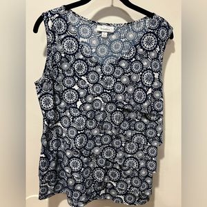 Ruffle-Front Tank Blouse
